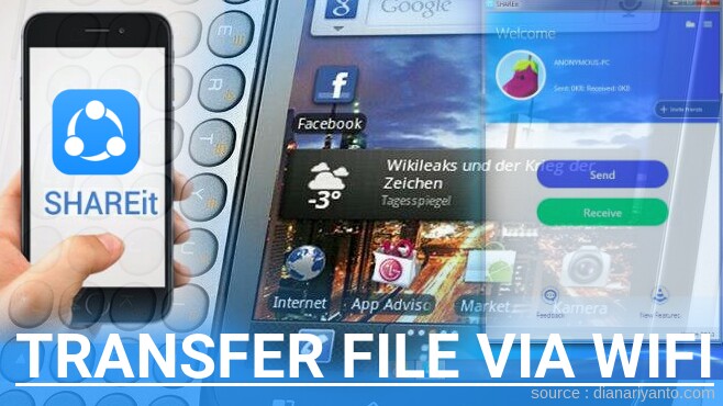 Kirim dan Transfer File via Wifi di LG C550 Optimus Chat Menggunakan ShareIt Terbaru