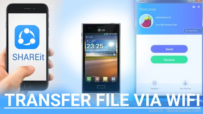 Kirim dan Transfer File via Wifi di LG E610 Optimus L5 Menggunakan ShareIt Terbaru
