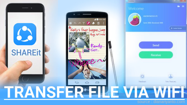 Cara Transfer File via Wifi di LG G3 Stylus Menggunakan ShareIt Terbaru