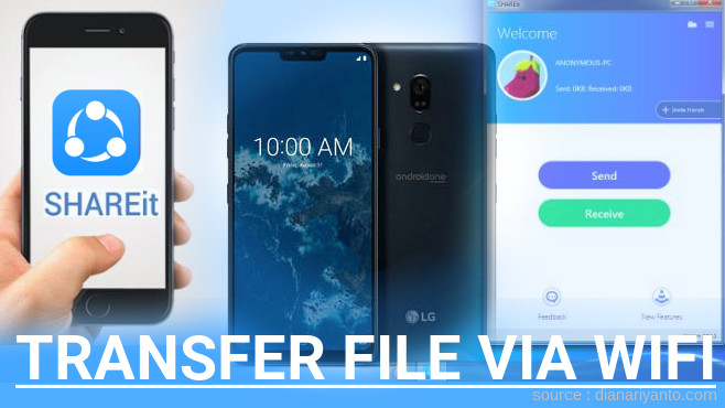 Transfer File via Wifi di LG G7 One Menggunakan ShareIt Terbaru