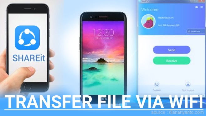 Cara Mudah Transfer File via Wifi di LG K10 (2017) Menggunakan ShareIt Versi Baru