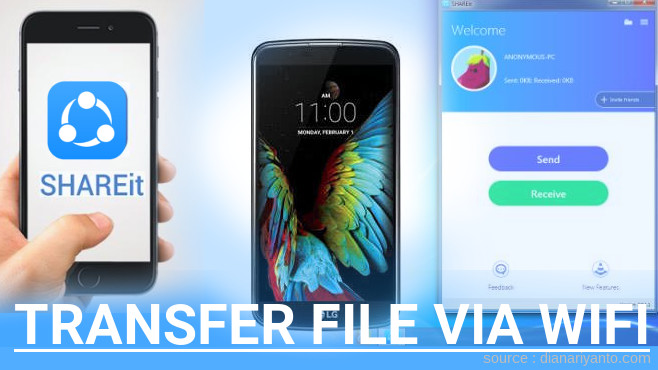 Cara Transfer File via Wifi di LG K10 Menggunakan ShareIt Versi Baru