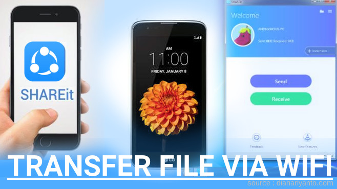 Tutorial Transfer File via Wifi di LG K7 Menggunakan ShareIt Versi Baru