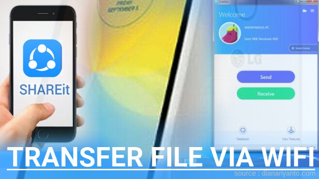 Kirim dan Transfer File via Wifi di LG L Bello Menggunakan ShareIt Versi Baru