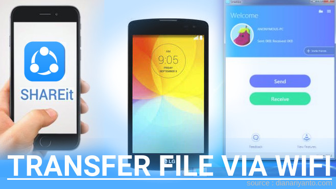 Transfer File via Wifi di LG L Fino Menggunakan ShareIt Terbaru