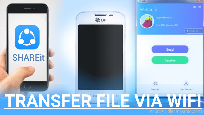 Kirim dan Transfer File via Wifi di LG L40 D170 Menggunakan ShareIt Terbaru