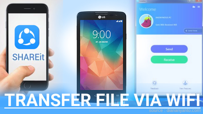 Kirim dan Transfer File via Wifi di LG L60 DUAL Menggunakan ShareIt Versi Baru