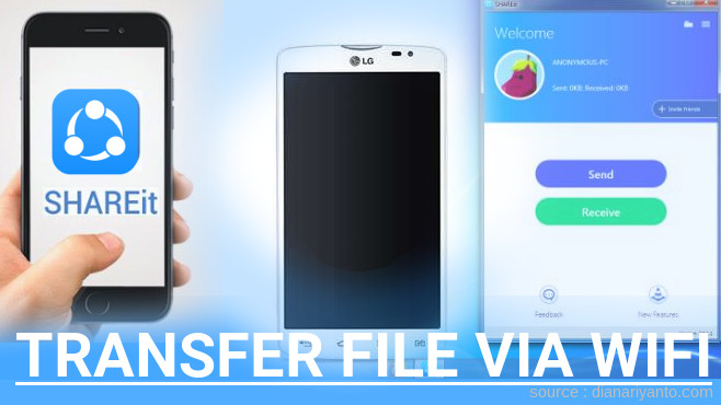 Tutorial Transfer File via Wifi di LG L80 D380 Menggunakan ShareIt Terbaru