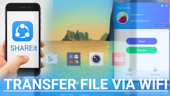 Transfer File via Wifi di LG Lancet Android Menggunakan ShareIt Versi Baru