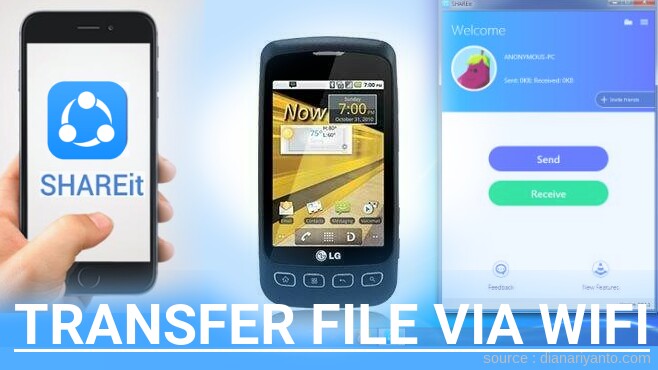 Kirim dan Transfer File via Wifi di LG LS670 Optimus S Menggunakan ShareIt Versi Baru