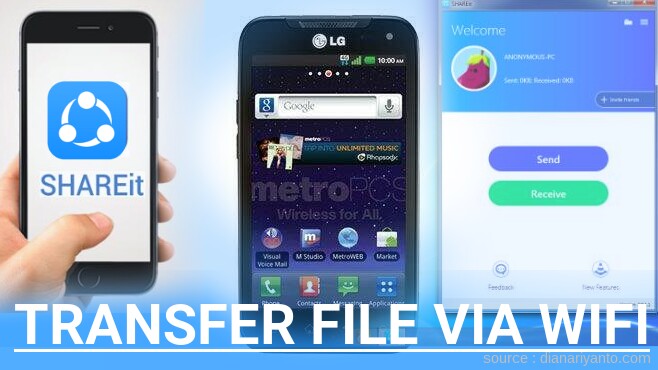 Transfer File via Wifi di LG MS840 Connect 4G Menggunakan ShareIt Terbaru