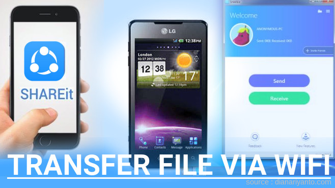 Mengenal Transfer File via Wifi di LG Optimus 3D MAX P720 Menggunakan ShareIt Versi Baru