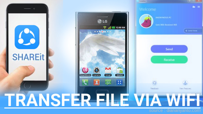 Mengenal Transfer File via Wifi di LG Optimus L3 E405 Menggunakan ShareIt Terbaru
