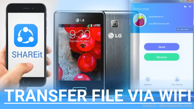 Tips Transfer File via Wifi di LG Optimus L3 II E425 Menggunakan ShareIt Terbaru