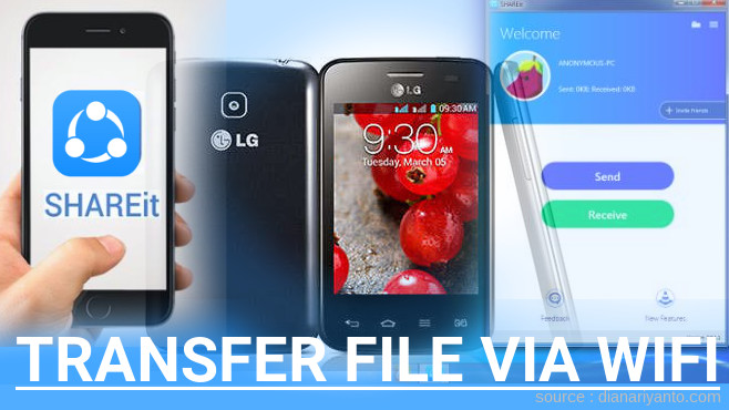 Tutorial Transfer File via Wifi di LG Optimus L3 II E435 Menggunakan ShareIt Versi Baru