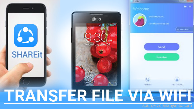 Transfer File via Wifi di LG Optimus L4 II E440 Menggunakan ShareIt Versi Baru