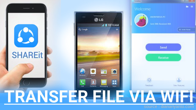 Kirim dan Transfer File via Wifi di LG Optimus L5 E612 Menggunakan ShareIt Versi Baru