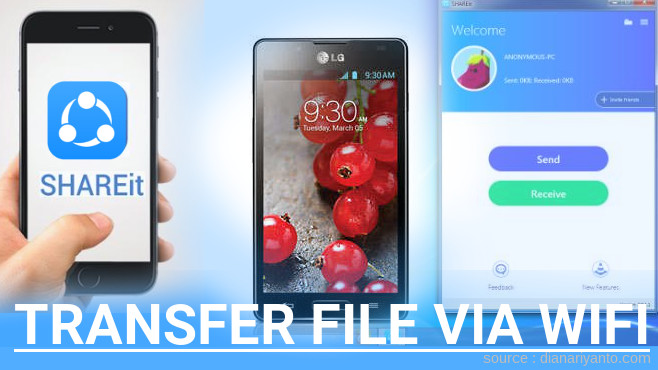 Kirim dan Transfer File via Wifi di LG Optimus L7 II P710 Menggunakan ShareIt Versi Baru