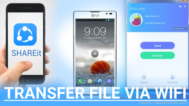 Transfer File via Wifi di LG Optimus L9 P765 Menggunakan ShareIt Terbaru
