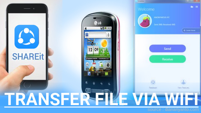 Transfer File via Wifi di LG Optimus Me P350 Menggunakan ShareIt Terbaru