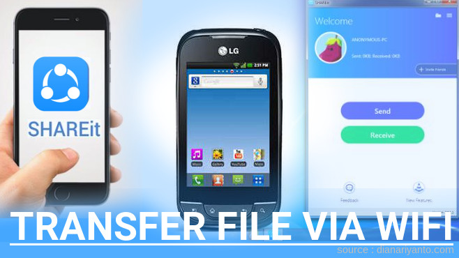 Transfer File via Wifi di LG Optimus Net P690 Menggunakan ShareIt Terbaru