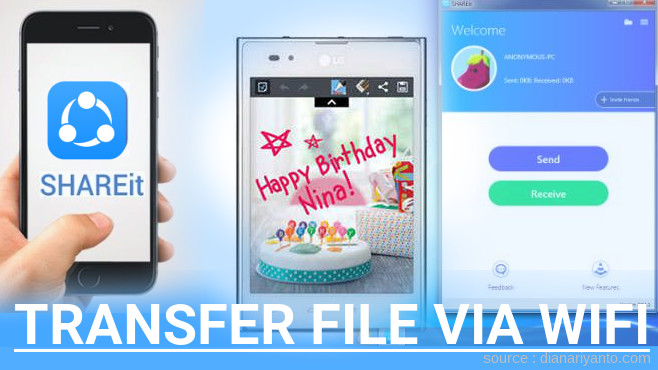 Kirim dan Transfer File via Wifi di LG Optimus VU P895 Menggunakan ShareIt Versi Baru
