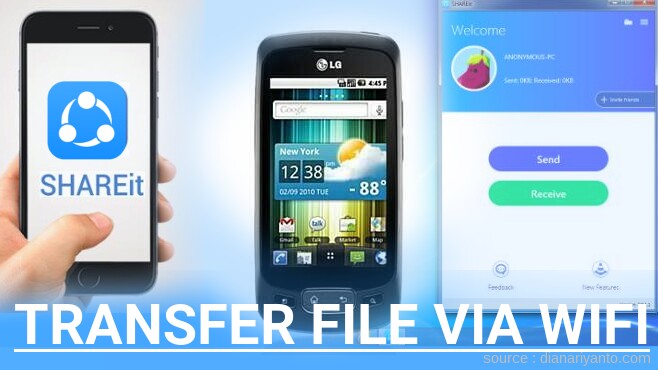 Tutorial Transfer File via Wifi di LG P500 Optimus One Menggunakan ShareIt Versi Baru
