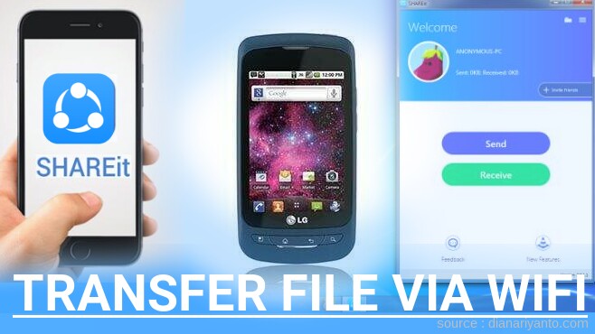 Kirim dan Transfer File via Wifi di LG P505 Phoenix Menggunakan ShareIt Terbaru