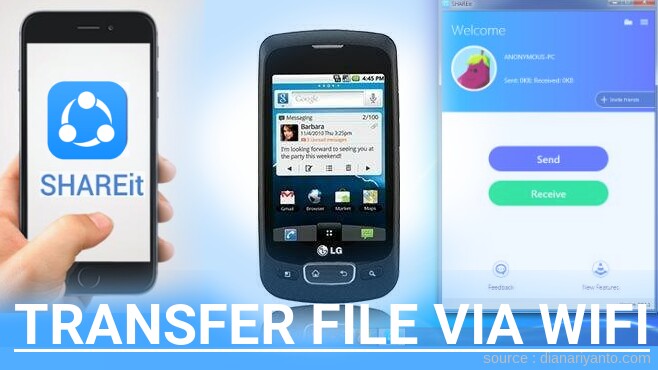 Cara Transfer File via Wifi di LG P509 Optimus T Menggunakan ShareIt Terbaru