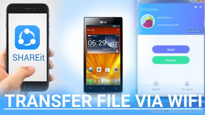 Kirim dan Transfer File via Wifi di LG P880 Optimus 4X HD Menggunakan ShareIt Versi Baru