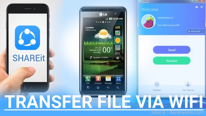 Transfer File via Wifi di LG P920 Optimus 3D Menggunakan ShareIt Terbaru