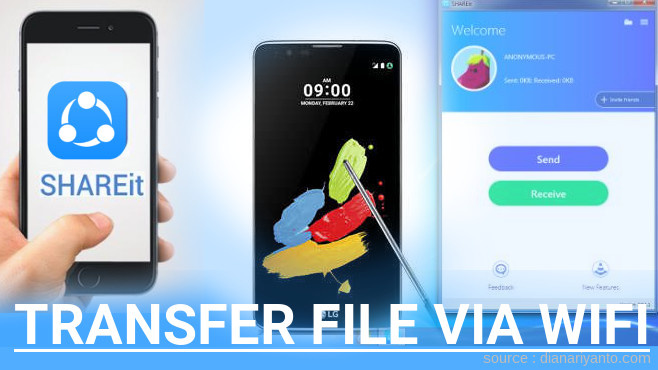 Kirim dan Transfer File via Wifi di LG Stylus 2 Menggunakan ShareIt Terbaru