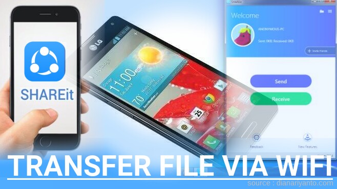 Transfer File via Wifi di LG US780 Optimus F7 Menggunakan ShareIt Versi Baru