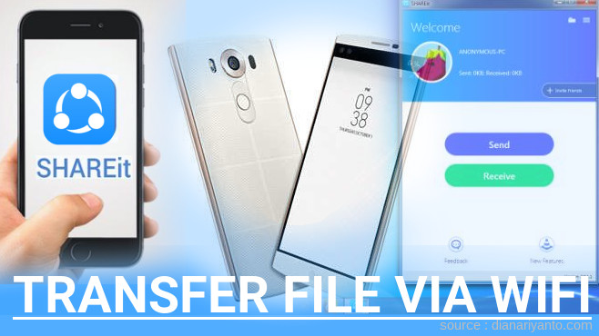Kirim dan Transfer File via Wifi di LG V10 Menggunakan ShareIt Versi Baru
