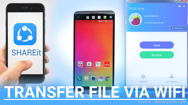 Transfer File via Wifi di LG V20 Menggunakan ShareIt Terbaru