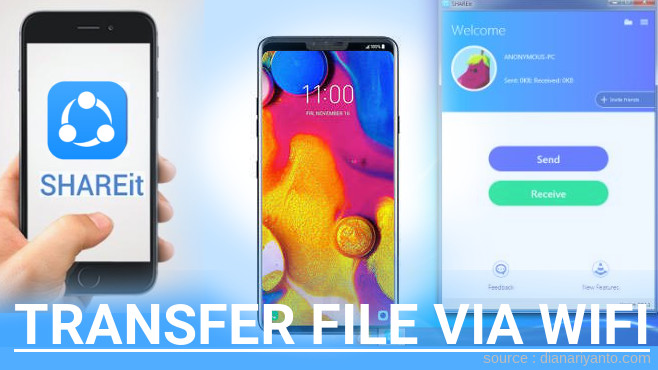 Cara Transfer File via Wifi di LG V40 ThinQ Menggunakan ShareIt Versi Baru