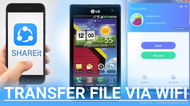 Kirim dan Transfer File via Wifi di LG VS840 Lucid Menggunakan ShareIt Terbaru
