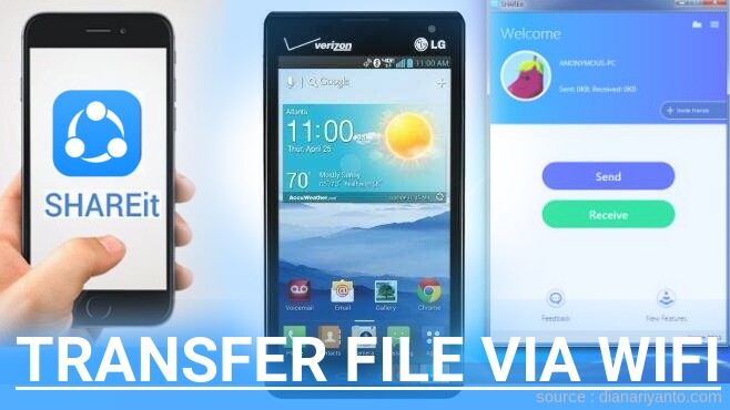 Tips Transfer File via Wifi di LG VS870 Lucid 2 Menggunakan ShareIt Terbaru