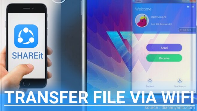 Kirim dan Transfer File via Wifi di LG W10 Menggunakan ShareIt Versi Baru