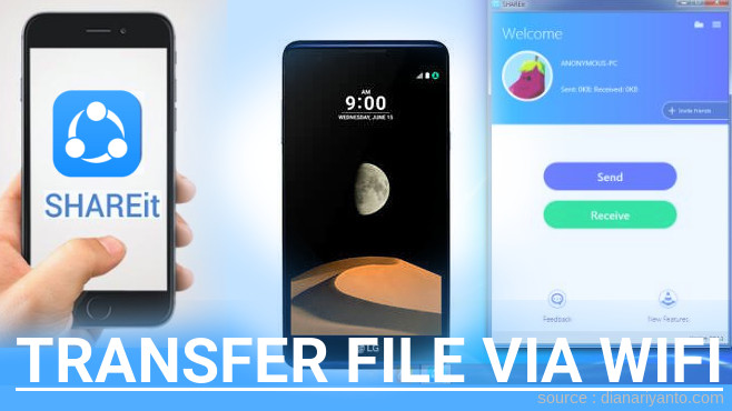 Transfer File via Wifi di LG X max Menggunakan ShareIt Versi Baru