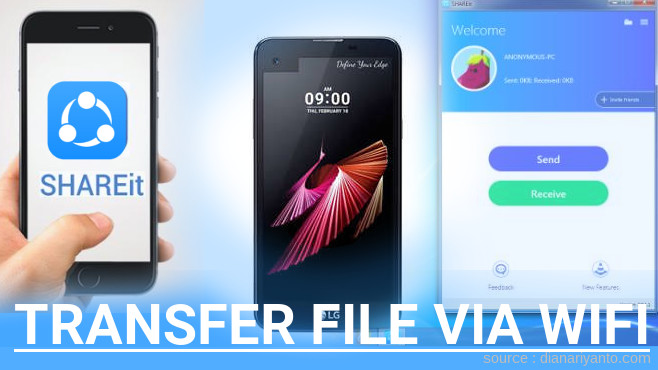 Transfer File via Wifi di LG X style Menggunakan ShareIt Versi Baru