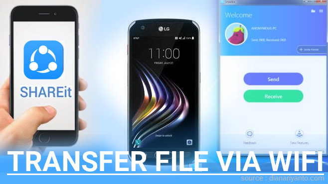 Kirim dan Transfer File via Wifi di LG X venture Menggunakan ShareIt Versi Baru