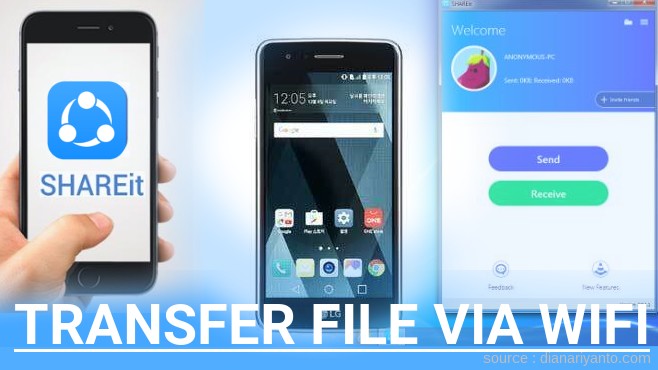 Transfer File via Wifi di LG X300 Menggunakan ShareIt Versi Baru