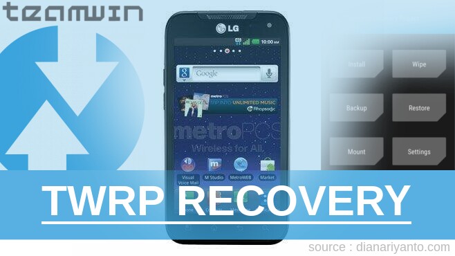 Install TWRP LG MS840 Connect 4G Paling Simpel