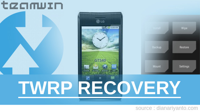 Pasang TWRP LG Optimus GT540 Tanpa Komputer
